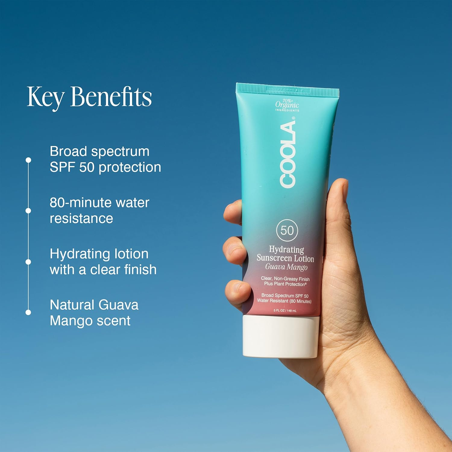 COOLA-Classic-Body-Organic-Sunscreen-Lotion-SPF-50-guava-mango-key-benefits